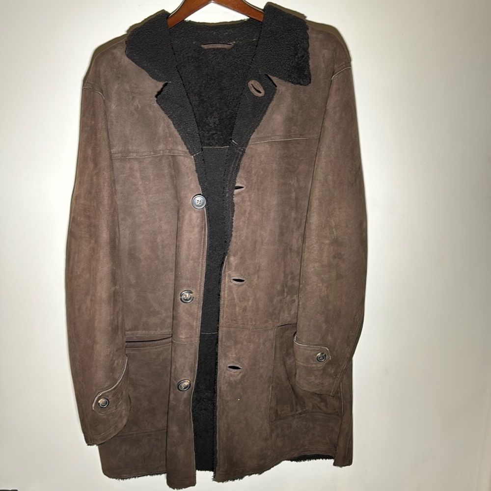 Salvatore Ferragamo Mens Brown Leather Jacket - Beautiful!